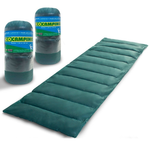 Kit 2 Colchonetes Solteiro Liso Para Camping