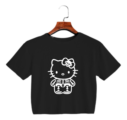 Crop Top Niña - Hello Kitty Skull - Sanrio Japon Kawaii