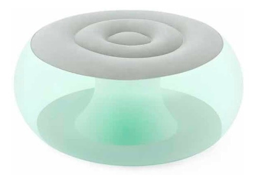 Sillón Inflable Luz Led Interna De Color Verde En Medio