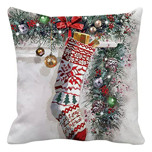 Funda Cojín Navidad Kimloog Muñeco De Nieve 18x18