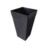 Vaso Grande Coluna Quadrado Rattan Para Flores Plantas 17,5l