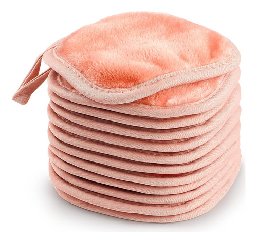 Almohadillas Lavables Limpieza Facial Color Rosa 12 Pack