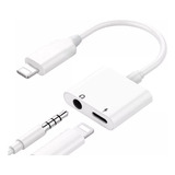 Adaptador Para iPhone 2 En 1, Lighting Y  Audífonos 3.5 