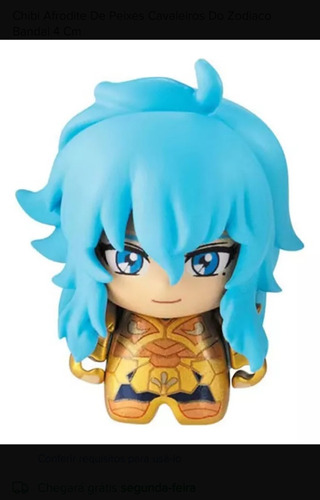 Boneco Cavaleiros Do Zodiaco Peixes Bandai Chibi Gachapon