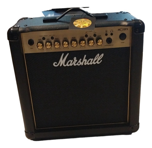 Amplificador Marshall Mg15cfr Fibra Carbono Dorado