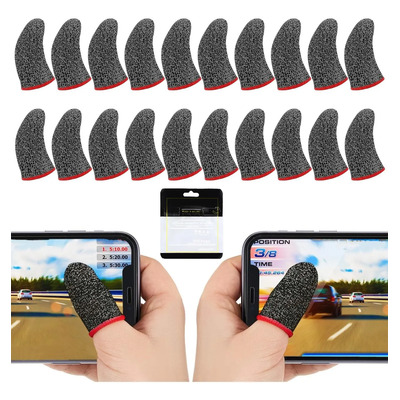 20 Pzs Dedales Dedos Fundas Gamer Touch Guantesitos Red | MercadoLibre