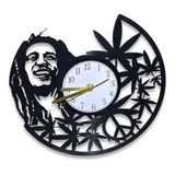 Reloj De Pared Marley En Disco Vinilo Vintage Corte Laser 