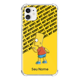 Capa Capinha Com Nome Personalizada Bart Simpsons