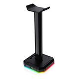 Soporte Para Auriculares Redragon Ha300 Scepter Pro Color Negro Color De La Luz Rgb