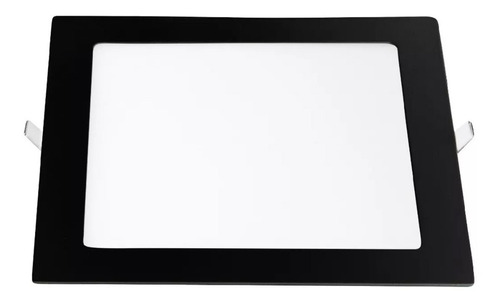 Panel Spot Embutir Led Cuadrado Negro 12w 800lm Techo 