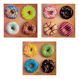 Quadrinhos Decorativos Retrô Donuts Copa Cozinha