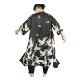 Kimono Japonés Para Hombre Yukata Outwear Bata De Baño [u]