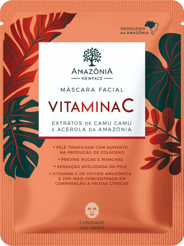 Máscara Facial Vitamina C Amazônia New Face