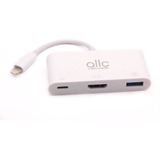 Cabo Adaptador Hdmi Para iPhone iPad Na Tv Usb Otg Lightning