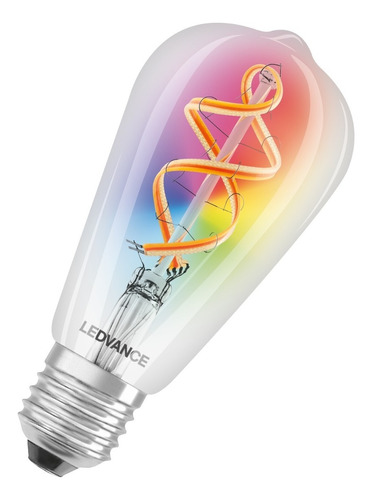 Lampara Foco Filamento Led 6w Smart + Wifi Rgbw E27 Ledvance