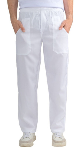 Calça Branca Oxford Uniforme Padeiro Cozinheiro Pizzaiolo