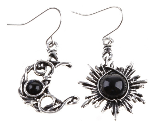 Pendientes Colgantes Para Mujer, Sol Y Luna, Piedra Lunar, J