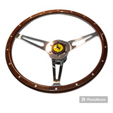 Volante 15 Pulgadas De Madera Emblema Ferrari Momo 