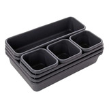 Set X8 Organizadores Cajon Plastico Multiuso Oficina Cocina 