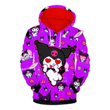 Bh Sudadera Kuromi Conejita Dama Hello Kitty Mala Kawai 