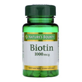 Nature's Bounty Biotine 1000 Mcg X 100 Tabs Apta Diabeticos Sabor Neutro