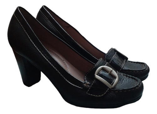 Tacones Mujer Esprit Cuero- Taco Ancho