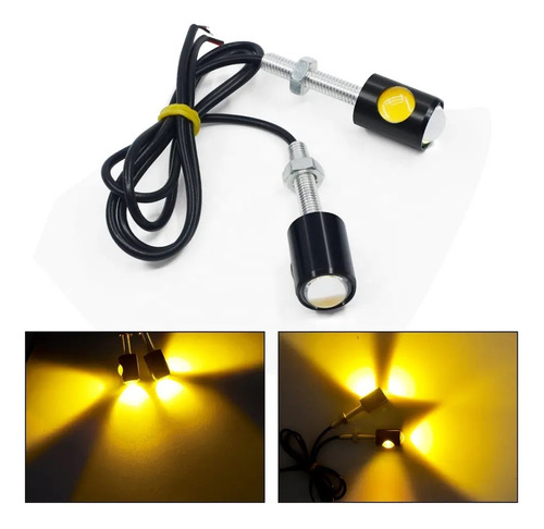 Par Luz Lupas Led / Ojo De Águila Tornillo Para Fender Moto