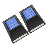 Lámpara Solar Recargable Luz Solar Exterior Pared 2 Piezas