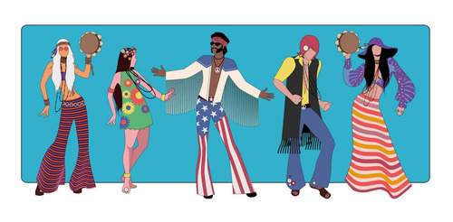 Poster    -   Hippie Anos 60 - Arte Decorar - 30 Cm X 42 Cm