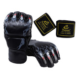 Guantes Mma De Piel Sintética Con Palmas Abiertas, Durables,