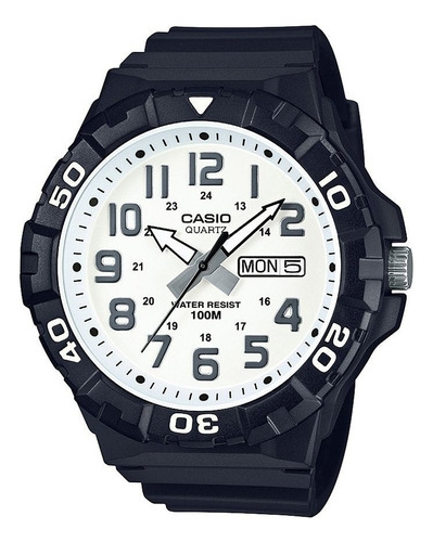 Reloj Casio Análogo Mrw-210h-7avdf Hombre Color De La Correa Negro Color Del Bisel Negro Color Del Fondo Blanco