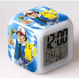 Reloj Despertador Pokemon, Pikachu, Ash, Pokemon Go