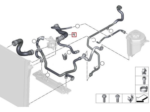 Manguera Superior Radiador Bmw E70 X5 3.0si Motor N52n Foto 5