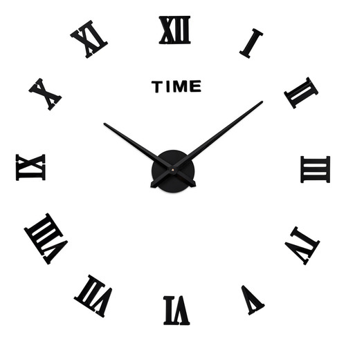 Reloj De Pared 3d Grande, Diseño Elegante, Numeros Romanos