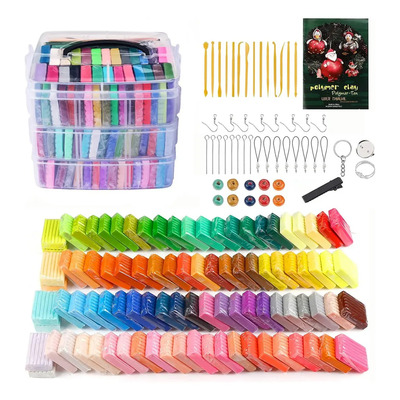 Putian Kit De Arcilla Moldeable Polimerica 92 Colors Creativa Plastilinas,Arcilla Polimerica Para Hacer Baratijas, Modelos De Animales Y Personajes.Plastilina De Colores Para Niños Y Principiantes. | Envío gratis