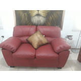 Love-seat 'boal' Piel Rojo Semi.nvo.