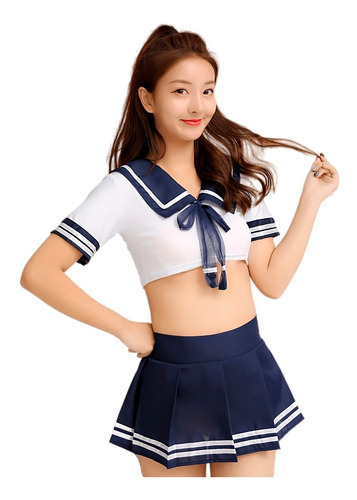 Vestido Japonés Uniforme Conjunto Escuela Sexy Cosplay Falda