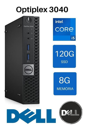 Mini Pc Dell Optiplex 3040 Core I5 6ª Ger, 8gb, 120gb Ssd