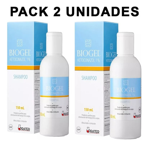 Shampo Anticaspa Biogel Ketoconozol 1% Pack 2 Unidades