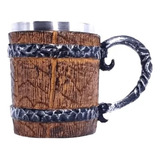 Caneca Resina Inox Medieval Viking  Chopp Cerveja 