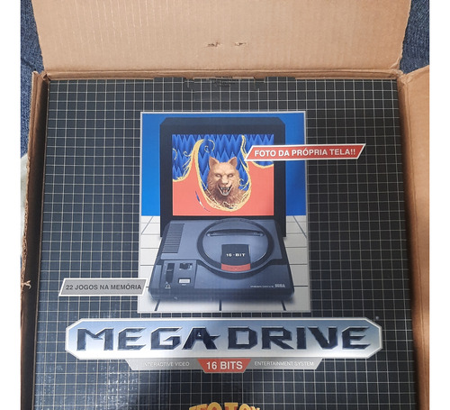 Mega Drive Tectoy 2017 + Controle Extra Com Caixa Com Impressão Errada Dos Botões + Monica + Nf - Tudo Lacrado