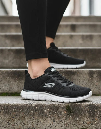 Tenis Dama Skechers Graceful Sport Negro Deportivo Entrenamiento Running Con Agujetas Para Mujer | Meses sin interés