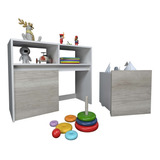 Mueble Juguetero Organizador 2 Cajones Con Ruedas Melamina 