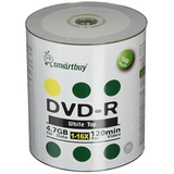 Compra Inteligente 100 Paquete De Dvd-r 4.7gb 16x Tapa Blanc