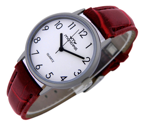 Reloj Montreal Mujer Ml1660 Caja Metal Extrachasimil Titanio