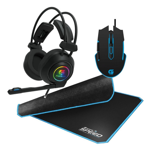 Headset Gamer Vickers + Mouse M5 4800 Dpi +mouse Pad 44x35cm