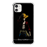 Capa Capinha Com Nome Personalizada Luffy One Piece Preto