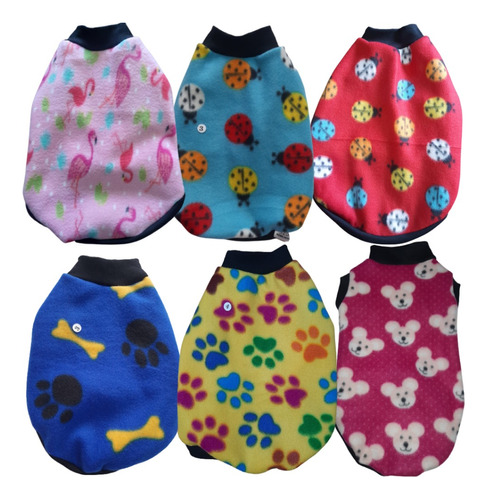 Kit 5 Roupas Roupinhas Soft Pet N 10 Cachorro Cães