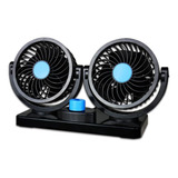 Ventilador Doble Eléctrico Portátil Auto Viaje Ajustable 