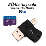 Bíblia Áudio Mp3 Celular Pendrive Dual Otg Cartão Sd 16gb
